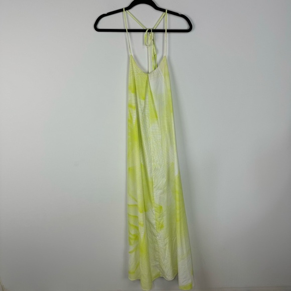 Asos Easy Breezy summer Neon Yellow Green Long Maxi Dress Beach Vacation - Picture 1 of 6